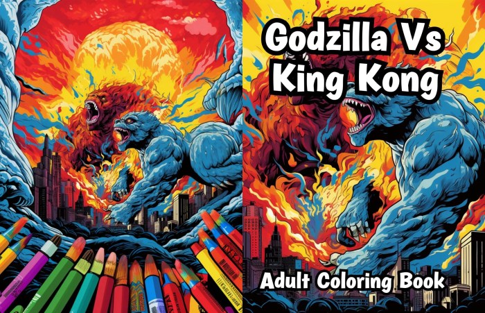 The Godzilla Coloring Book An Epic Battle of Colors Godzilla coloring books for adults relaxation