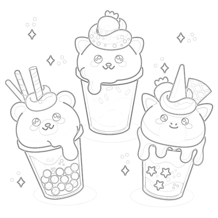 Kawaii Bubble Tea Delight Coloring Book A Dreamy World of Bubble Tea Delights With Adorable Cute Illustrations For Stress Relief & Relaxation