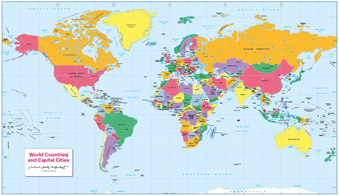 Countries of the World Atlas of the World including continents countries flags capitals and world maps - A complete Guide to flags from around the world for Kids and Adults