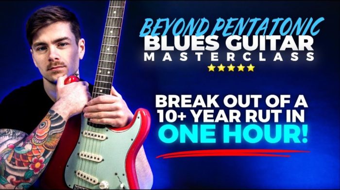 Beyond Pentatonic Blues Guitar Master Intermediate to Advanced Blues Lead Guitar Concepts Licks Scales & Theory for More Sophisticated Soloing and Improvisation