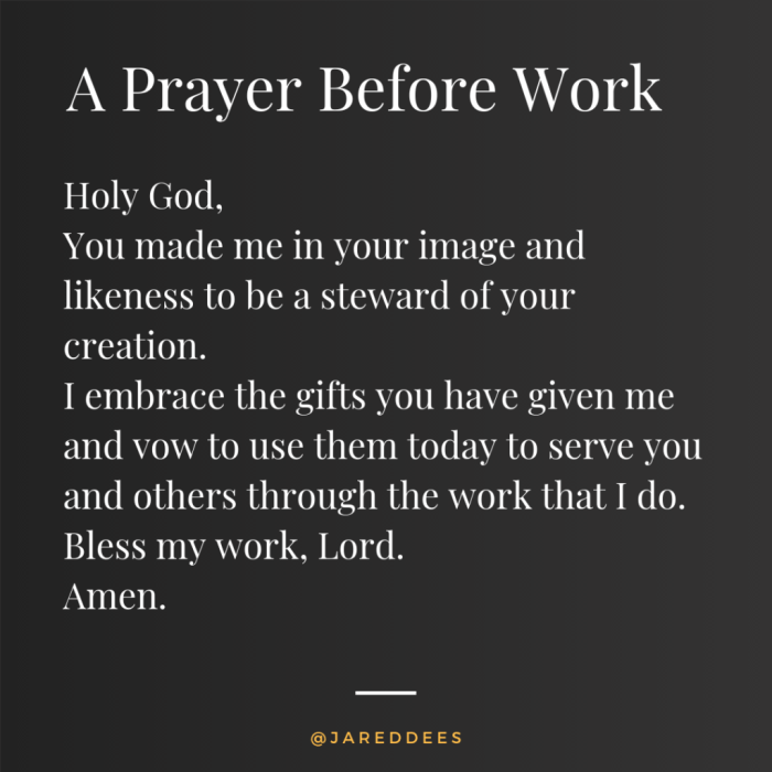 Prayer work