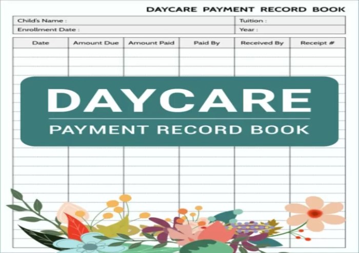 Daycare Payment Record Book DailyWeeklyMonthly Childcare Service Tuition Log Book  Perfect For Centers Preschools And In Home Daycares  8.5x11 Inch. (Home Daycare Provider Income Tracker)