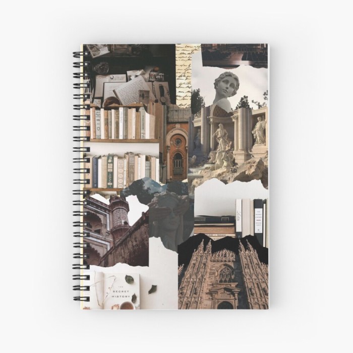 Composition Notebook Dark Academia Aesthetic College Ruled With Skull Cover Design