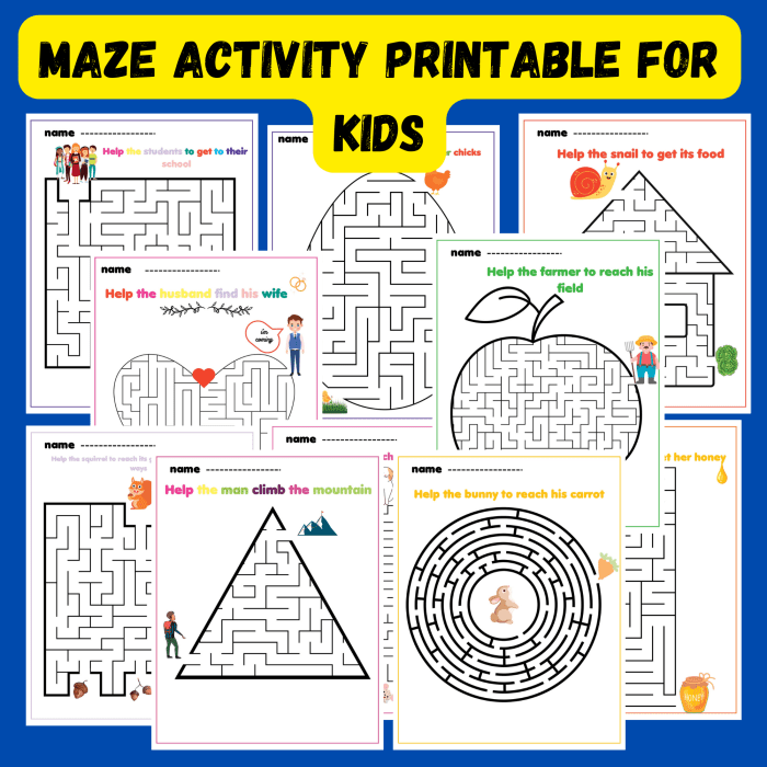 Easy Mazes for Kids (Preschoolers) A Fun Activity Book for 3 and 4 Year Old Boys and Girls Simple Puzzle Mazes for Children with Adorable Animals and Cute Characters