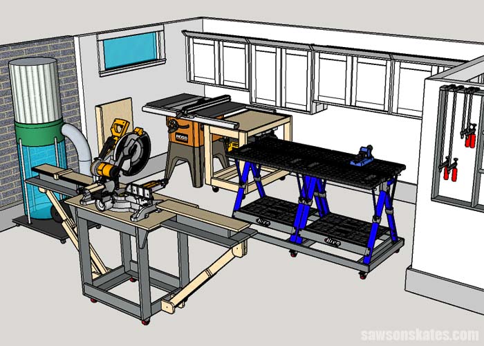 Woodworking woodshop layouts